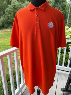 Tommy Bahama Clemson Tigers Orange Polo 3XLT Supima Cotton
